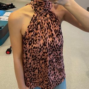 Pink cheetah blouse